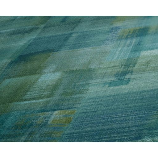 As-Creation Geo Nordic 37532-1 Natur törléstechnikával kialakított széles ecsetvonás minta kék zöld sárga tapéta