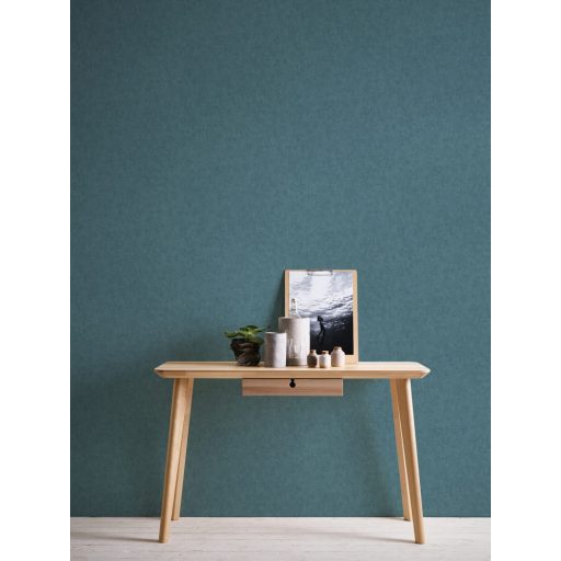 As-Creation Geo Nordic 37536-3  Natur Egyszínű textilhatású struktúra kék/türkizkék tapéta