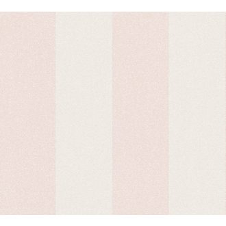   Klasszikus blokkcsíkok textil struktúrán pasztell tónusban púderrózsaszín és krémfehér tónus tapéta