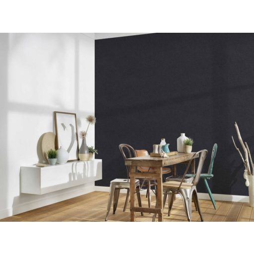 Pixelszerű struktúrával kialakított egyszínű minta antracit/fekete tónusok tapéta