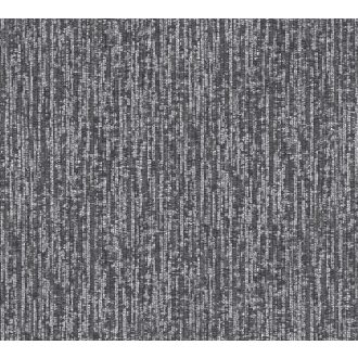   Architects Paper VILLA 37560-7 Texturált grafikus csíkos jellegú geometrikus minta sötétszürke antracit ezüst enyhe mintafény csillogó pontok játéka tapéta