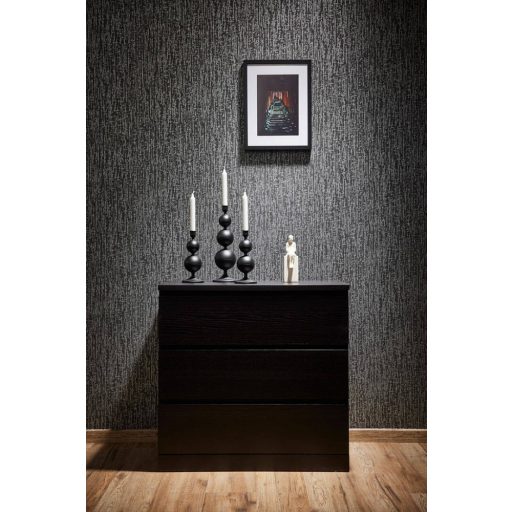 Architects Paper VILLA 37560-7 Texturált grafikus csíkos jellegú geometrikus minta sötétszürke antracit ezüst enyhe mintafény csillogó pontok játéka tapéta