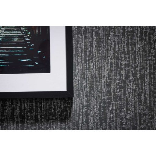 Architects Paper VILLA 37560-7 Texturált grafikus csíkos jellegú geometrikus minta sötétszürke antracit ezüst enyhe mintafény csillogó pontok játéka tapéta