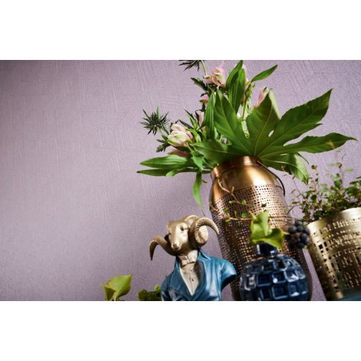 Architects Paper VILLA 37561-6 Geometrikus texturált lila barmáslila bézs enyhe mintafény csillogó pontok játéka tapéta