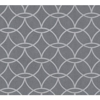   Architects Paper VILLA 37564-5 Geometrikus grafikus absztrakt körminta szürke antracit ezüst enyhe mintafény csillogó pontok játéka