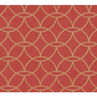   Architects Paper VILLA 37564-6 Geometrikus grafikus absztrakt körminta narancs/vörös arany enyhe mintafény csillogó pontok játéka