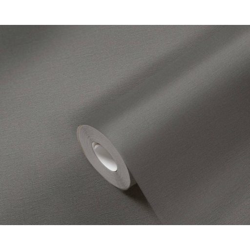 Textilhatású egyszínű monokróm minta a fenntarthatóság jegyében sötétszürke tónus tapéta