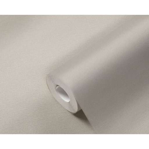 Textilhatású egyszínű monokróm minta a fenntarthatóság jegyében krémszürke tónus tapéta