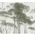 As-Creation History of Art 37651-2 Natur természeti kép fák - facsoport krémfehér zöld árnyalatok tapéta