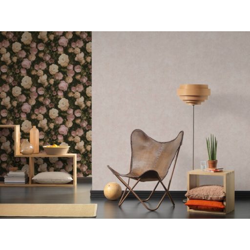 As-Creation History of Art 37654-5 Egyszínű strukturált beton hatás krémfehér halvány rózsaszín bézses rózsaszín tapéta