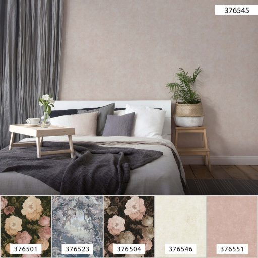 As-Creation History of Art 37654-5 Egyszínű strukturált beton hatás krémfehér halvány rózsaszín bézses rózsaszín tapéta