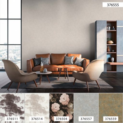 As-Creation History of Art 37655-5  Egyszínű strukturált szürkésbézs tapéta