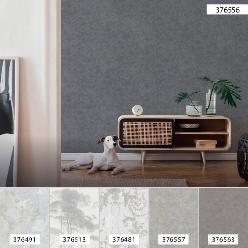 As-Creation History of Art 37655-6  Egyszínű strukturált szürke sötétszürke tapéta