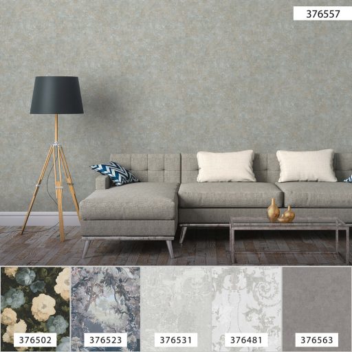 As-Creation History of Art 37655-7  Egyszínű strukturált szürkéskék barna tapéta