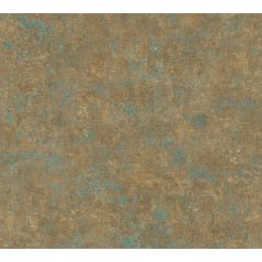   As-Creation History of Art 37655-9  Egyszínű strukturált melírozott bronzbarna kék tapéta