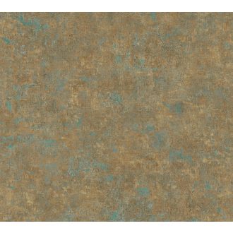   As-Creation History of Art 37655-9 Egyszínű strukturált patinás melírozott bronzbarna kék tapéta