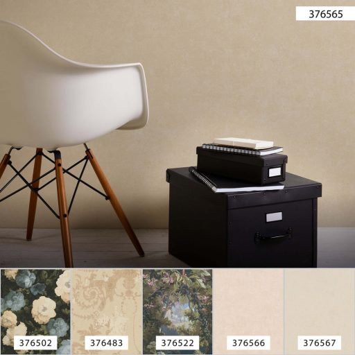 As-Creation History of Art 37656-5  Egyszínű strukturált halványsárga sárgásbézs tapéta