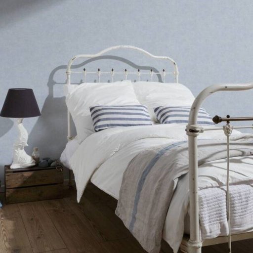 Strukturált természetes hatású egyszínű beton/vakolat minta kék/világoskék és törtfehér tónus tapéta