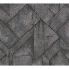   As-Creation Industrial 37741-2 Natur/Ipari stílus illeszkedő betonlapok sötétszürke antracit fémes hatás tapéta