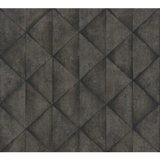   As-Creation Industrial 37742-5 Geometrikus Grafikus háromszögek 3D sötétszürke antracit tapéta