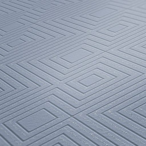 Egymásba fonódó rombuszok finoman strukturált geometriai mintája szürke/kékesszürke és középszürke tónus tapéta