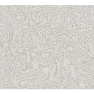   As-Creation Attractive 37761-3 Grafikus 3D örvénylő hullámminta szürke/krémszürke fénylő mintaalap tapéta
