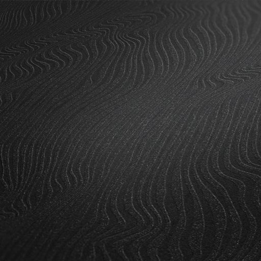 As-Creation Attractive/Black is Beautiful 37761-4 Grafikus 3D örvénylő hullámminta antracit ezüst fénylő mintaalap tapéta