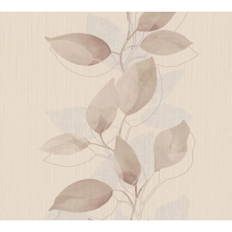 As-Creation Attractive 37815-2 Natur Virágos akvarell panelszerű levéldíszítés krém bézs barna szürke tapéta