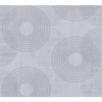   As-Creation Attractive 37832-1 Grafikus cseppmintából kialakított koncentrikus körök szürke árnyalatok finom csillogás tapéta