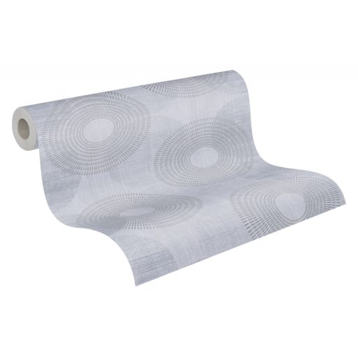 As-Creation Attractive 37832-1 Grafikus cseppmintából kialakított koncentrikus körök szürke árnyalatok finom csillogás tapéta