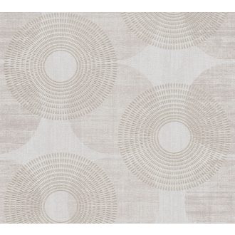   As-Creation Attractive 37832-3 Grafikus cseppmintából kialakított koncentrikus körök krém bézs szürkésbézs finom csillogás tapéta