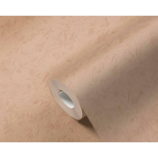 As-Creation Attractive 37835-6 Natur Egyszínű strukturált vakolt fal hatás barackszín és világos narancs árnyalatok tapéta