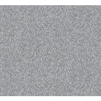   As-Creation Attractive 37837-2 Natur Botanikus súrú levélmintázat sötétszürke antracit ezüst mintarajzolat fémes hatás tapéta