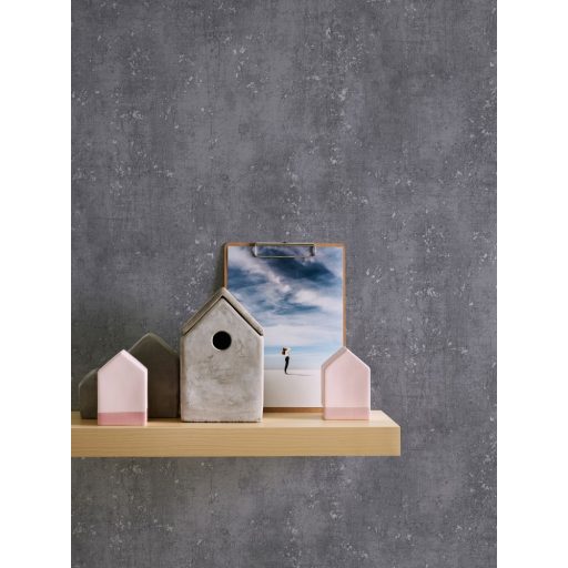 As-Creation Titanium 3, 37840-3 Natur/Ipari design Öregített beton megjelenítés szürke sötétszürke antracit ezüst fénylő mintarészletek tapéta