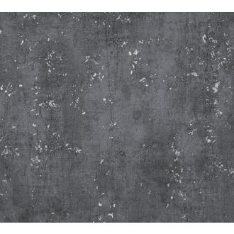   As-Creation Titanium 3, 37840-4 Natur/Ipari design Öregített beton megjelenítés sötétszürke antracit ezüst fénylő mintarészletek tapéta