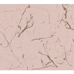  As-Creation Metropolitan Stories II, 37855-4 Natur márványminta rózsaszín bézs arany fényes sima mintafelület tapéta