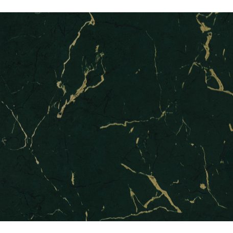As-Creation Metropolitan Stories II, 37855-5 Natur márványminta sötétzöld fekete arany fényes sima mintafelület tapéta