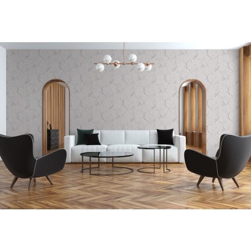 As-Creation Metropolitan Stories II, 37855-6 Natur márványminta világosszürke ezüstszürke fényes sima mintafelület tapéta