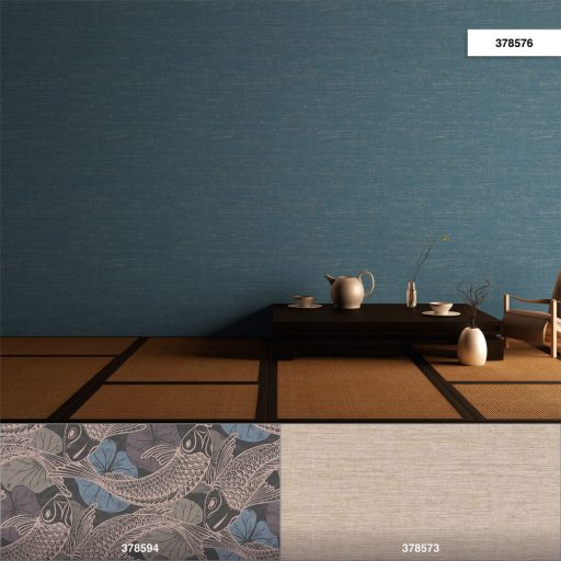 As-Creation Metropolitan Stories II, 37857-6 Natur Egyszínű strukturált melírozott kék/zöldeskék arany tapéta