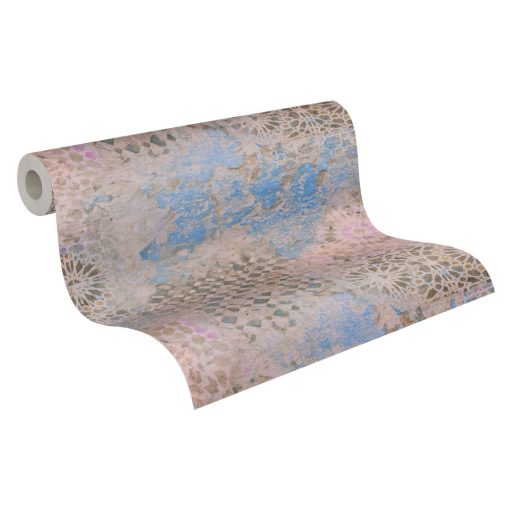 As-Creation Metropolitan Stories II, 37858-1 Etno rusztikus spanyol csempemozaik bézs kék barna tapéta