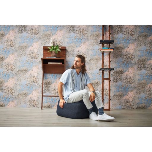 As-Creation Metropolitan Stories II, 37858-1 Etno rusztikus spanyol csempemozaik bézs kék barna tapéta