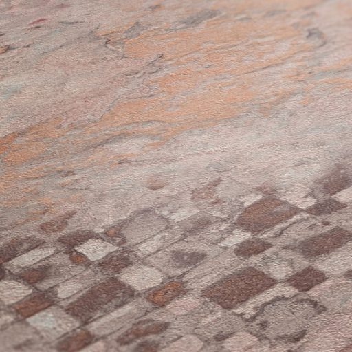 As-Creation Metropolitan Stories II, 37858-2 Etno rusztikus spanyol csempemozaik bézs barna narancs tapéta