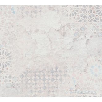   As-Creation Metropolitan Stories II, 37858-3 Etno rusztikus spanyol csempemozaik krém szürke zöldeskék tapéta