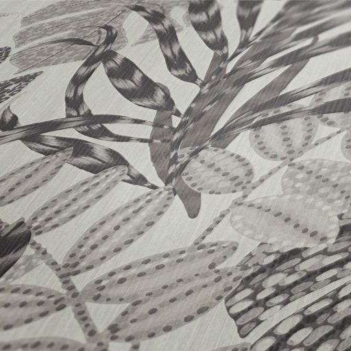 As-Creation Metropolitan Stories II, 37860-4  Natur lenyűgöző szines levélmintázat törtfehér szürke szürkésbézs sötétszürke tapéta