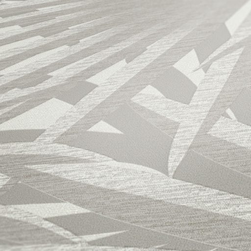 As-Creation Metropolitan Stories II, 37861-4  Natur Trópusi stilizált pálmalevelek törtfehér szürke szürkésbézs fémes csillogó hatás tapéta