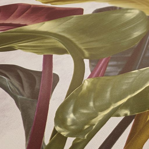 As-Creation Metropolitan Stories II, 37862-2  Natur nagyformátumú levelek krém zöld árnyalatok narancs mályva szines tapéta