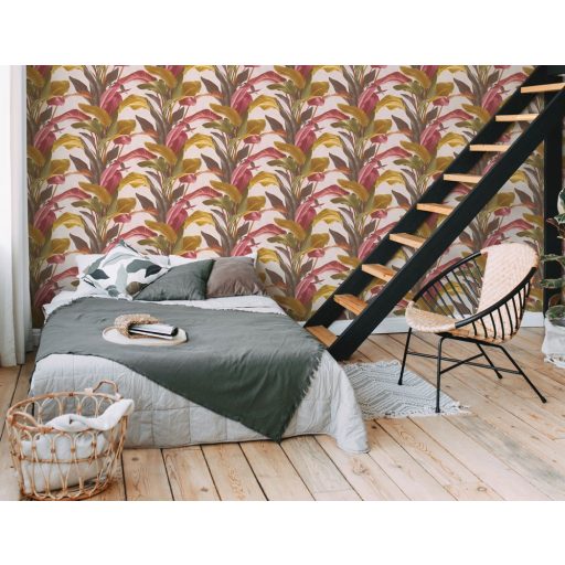 As-Creation Metropolitan Stories II, 37862-2  Natur nagyformátumú levelek krém zöld árnyalatok narancs mályva szines tapéta