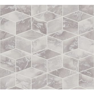   As-Creation Metropolitan Stories II, 37863-1 Geometrikus grafikus 3D márványhatású felület szürke ezüst fémes hatás tapéta