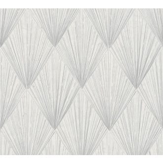   As-Creation Metropolitan Stories II, 37864-1 Design Grafikus inspiráció energikus vonalmintázat fehér szürke ezüst fémes hatás tapéta