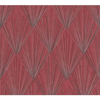   As-Creation Metropolitan Stories II, 37864-2 Design Grafikus inspiráció energikus vonalmintázat piros ezüst fekete fémes hatás tapéta